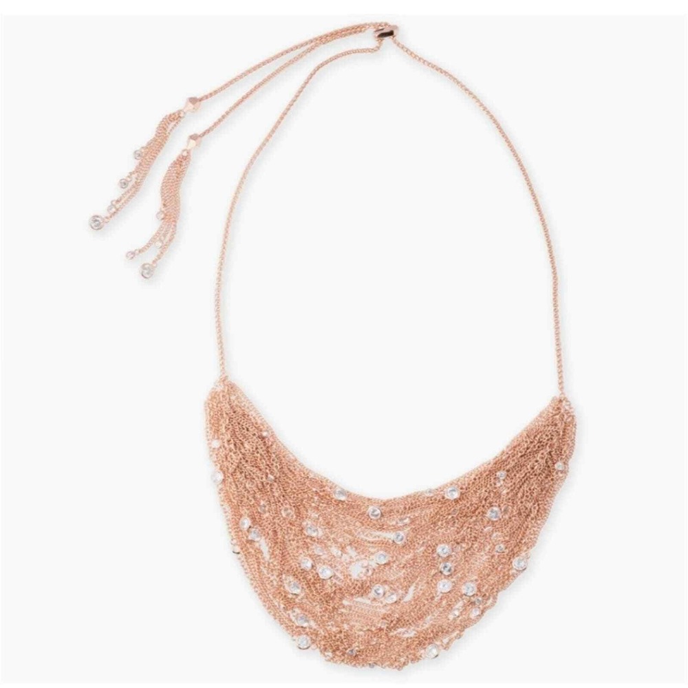 Kendra Scott Anastasia statement bibb necklace in Rose Gold‎